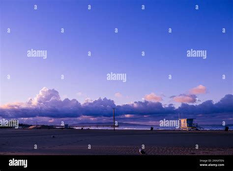 Zuma Beach at sunset, Malibu, California, USA Stock Photo - Alamy