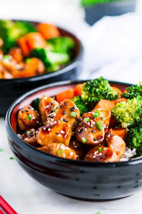 Chicken Teriyaki Bowls with Homemade Sauce - Aberdeen's Kitchen