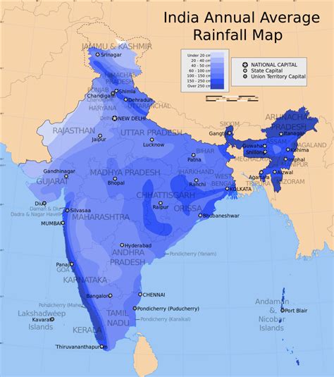 India Annual Rainfall Map | PlugInCaroo… Karo plugin… abhi!… save the ...