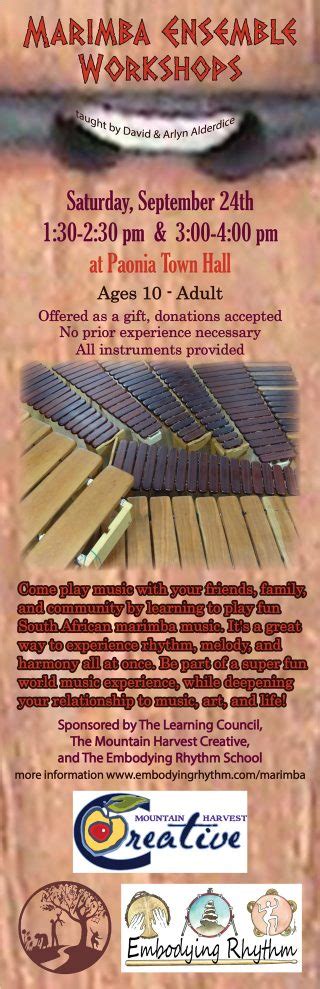 Marimba Ensemble Workshops - The Learning Council