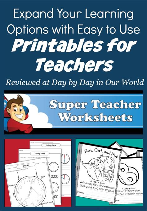 Easy to Use Printables for Teachers for Learning - Day By Day in Our World