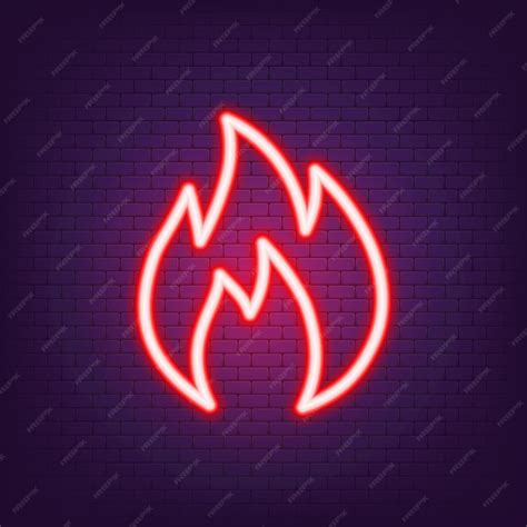 Premium Vector | Neon fire icon. Fire logo. Elements of Eco in neon style icons. Simple neon ...