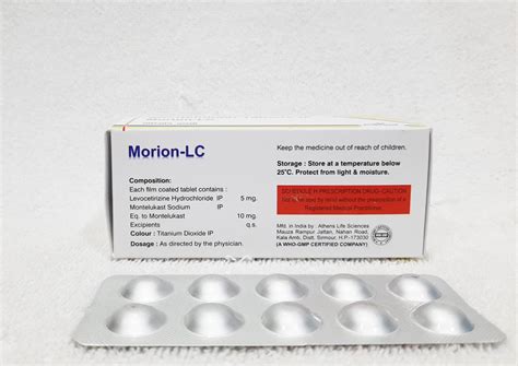 (MORION - LC TABLET) Levocetirizine & Montelukast Tablets | Orion Life ...