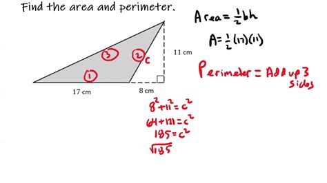 Area and Perimeter of an Oblique Triangle When the Height and One Side are Know. - YouTube