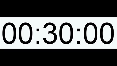 30 MINUTE TIMER -COUNTDOWN&ALARM- - YouTube