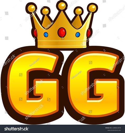 Golden Gg Twitch Emote Vector Illustration Stock Vector (Royalty Free ...