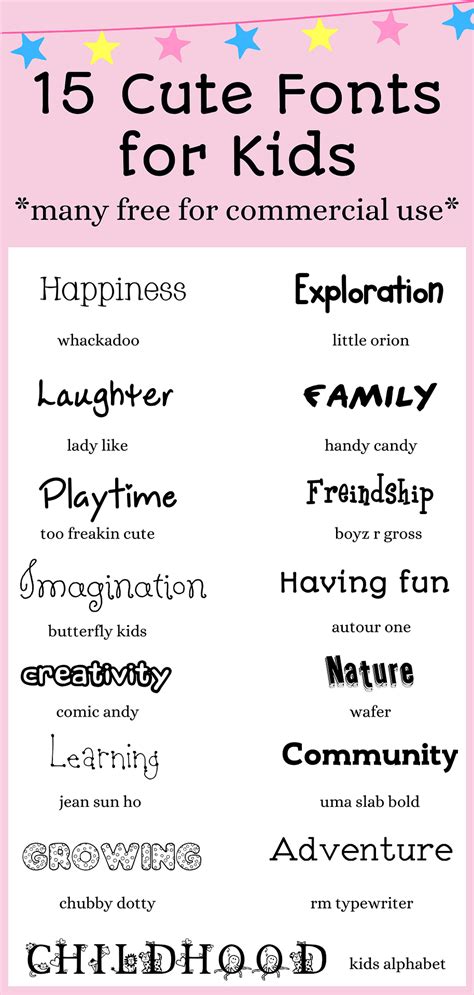 15 Cute Fonts For Kids {Free & Easy to Read!}