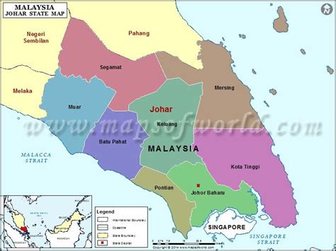 Johor Map, Map of Johor State, Malaysia | Johor, Map, Malaysia