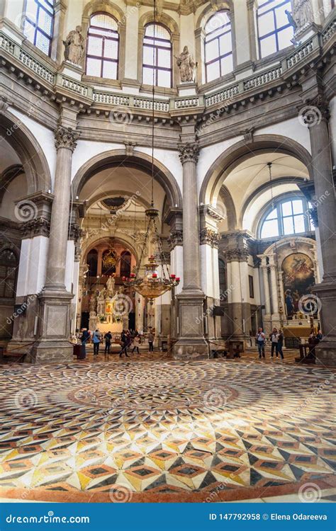 Interior of Basilica Di Santa Maria Della Salute or Basilica of Saint Mary of Health in Venice ...