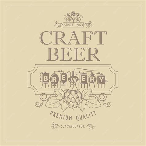 Premium Vector | Beer label design