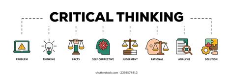 Critical Thinking Infographic Icon Flow Process Stock Vector (Royalty Free) 2398574413 ...