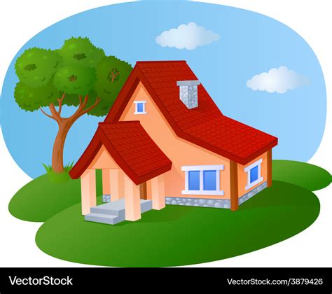 Cartoon house Royalty Free Vector Image - VectorStock