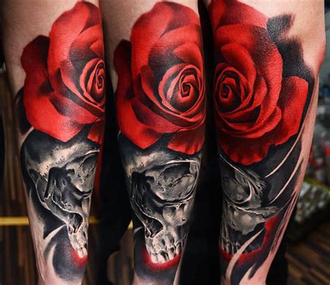 Rose and Skull tattoo by A D Pancho | Post 13954