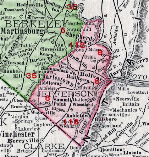 Map Of Jefferson County Wv - Cities And Towns Map