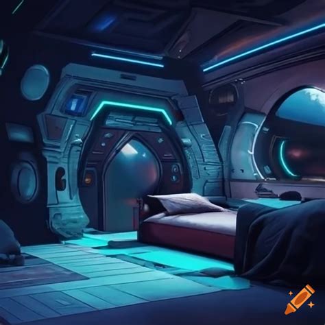 Sci-fi bedroom interior on Craiyon