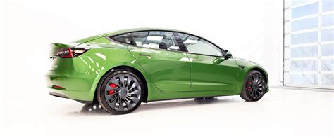 Voodoo Green Tesla Model 3 Performance