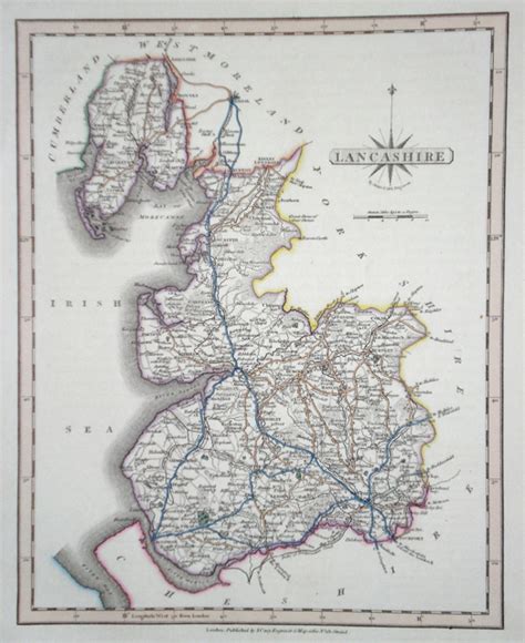 Antique Maps of Lancashire