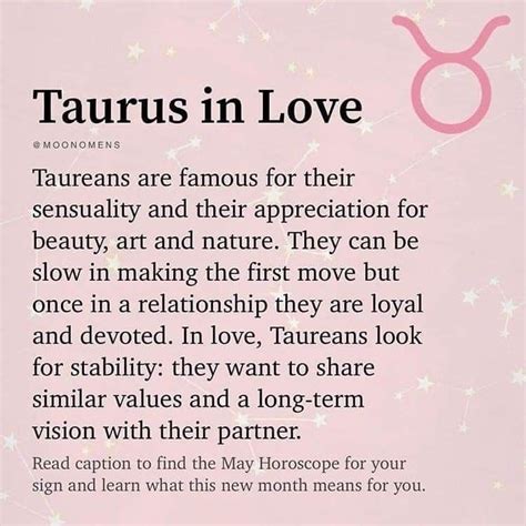 the zodiac sign taurus in love is written on a pink background with white stars