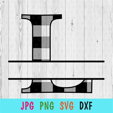 Split Monogram SVG for Cricut Letter L Monogram Print for - Etsy