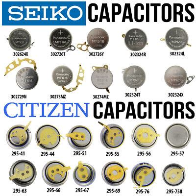 Citizen & Seiko Watch Battery Capacitors Replacement Parts Repair Service - NEW! | eBay