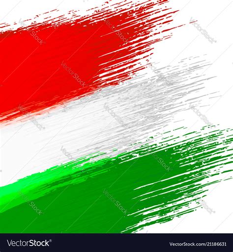 Grunge background in colors of hungarian flag Vector Image