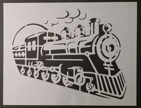 Steam Engine Locomotive Train Custom Stencil - Fast Free Shipping – My Custom Stencils