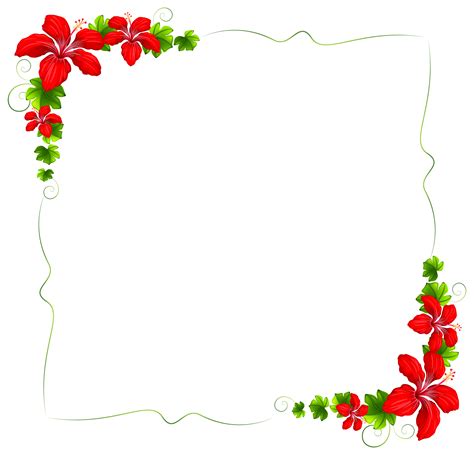 Red Flower Border Vector Art, Icons, and Graphics for Free Download