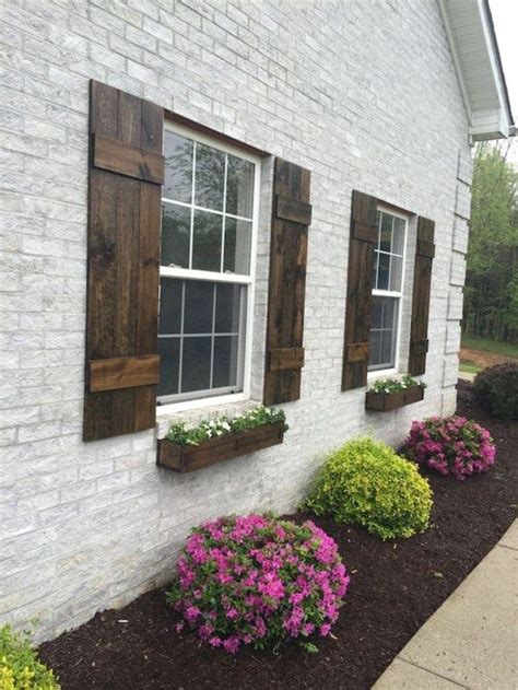 white house with stained wood shutters - Cured Journal Gallery Of Photos