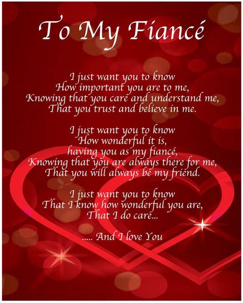 To My Fiance Poem Birthday Christmas Valentines Day Gift Present 712012171103 | eBay | Boyfriend ...