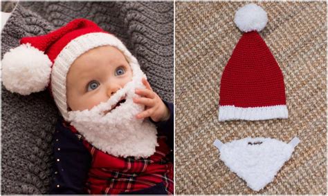 Baby Crochet Santa Hat with Beard - Free Pattern - Styles Idea