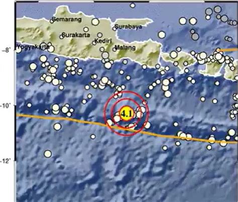 BREAKING NEWS! Info Gempa Terkini Jember Jawa Timur Magnitudo 4,1 dari BMKG, Terasa di Malang ...