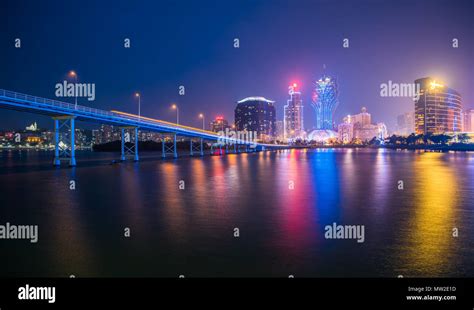 Macau city skyline at night Stock Photo - Alamy