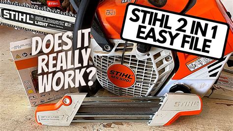 #54 Stihl 2 in 1 easy file chainsaw chain sharpener review - Sharpening the Stihl MS 500i - YouTube