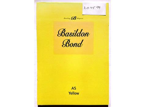 Basildon Bond 50 Yellow Sheets Coloured Envelopes - A5