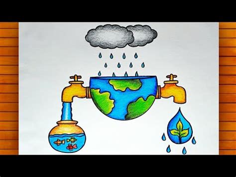 World Water Day Poster Drawing ||Save Water Save Life Poster Drawing ...