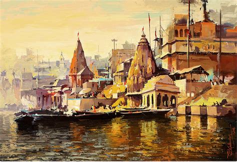 Varanasi-2016-01 Painting by Satheesh Kanna