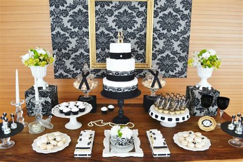 Birthday Party Ideas & Shops — Gold & Black Damask 70th Birthday Party