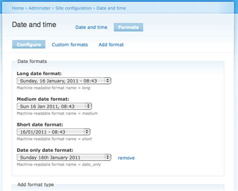 Show the machine-readable name for Date Formats [#1028676] | Drupal.org