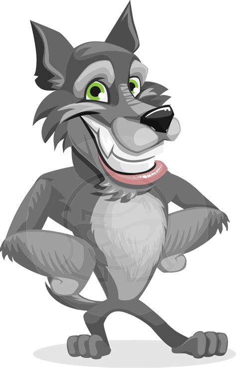 Wolf Cartoon Vector Character | GraphicMama | Cartoon drawings of ...