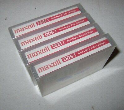 Lot of 4 Maxell DDS-1 DDS1 4mm 2GB/4GB Data Cartridge Tapes - New | eBay