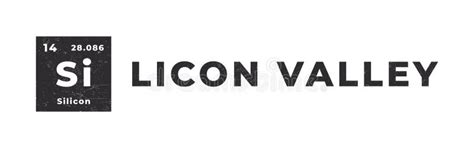 Silicon Valley Logo Concept. Element of the Periodic Table Silicon Stock Vector - Illustration ...