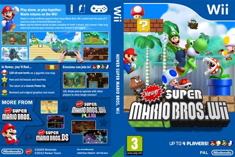 Viewing full size Newer Super Mario Bros. Wii box cover