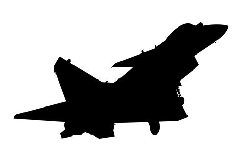 Fighter Jet Silhouette Graphic by Illustrately · Creative Fabrica