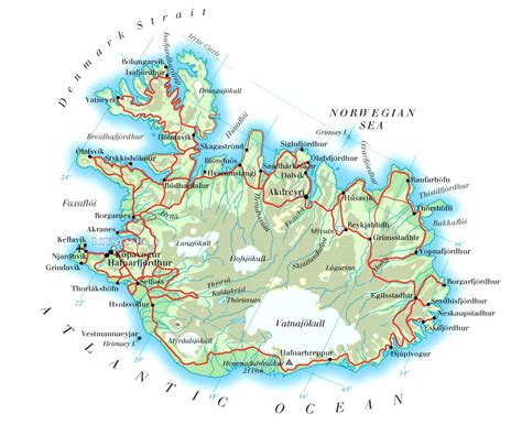 Maps of Iceland | Detailed map of Iceland in English |Tourist map of ...