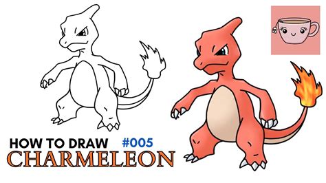 How To Draw Charmeleon | Pokemon #005 | Easy Step By Step Drawing Tutorial