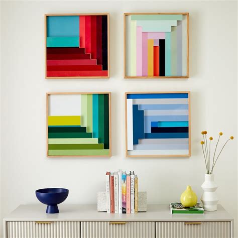 Colorblock Lacquer Square Dimensional Wall Art by Margo Selby | West Elm