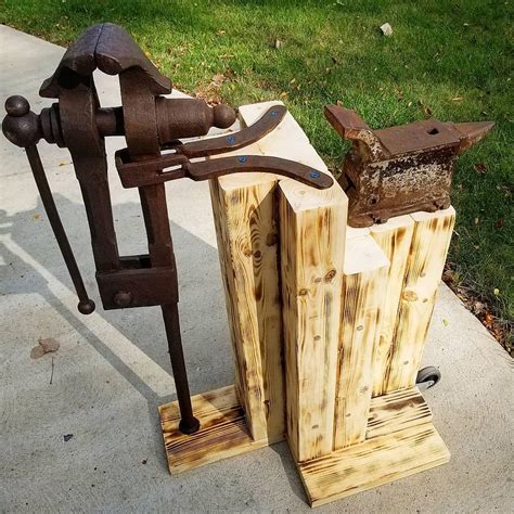 DIY Anvil stand post vice mount | Blacksmithing, Diy projects, Old tools