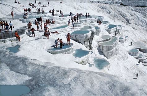 Travertine Hot Springs at Pamukkale -Turkey