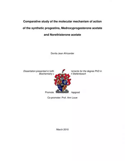 (PDF) Comparative study of the molecular mechanism of action of the synthetic progestins ...