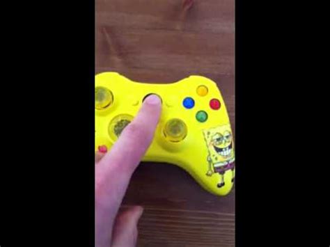 Xbox 360 controller unique spongebob - YouTube